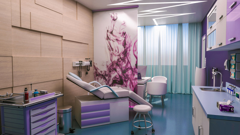 Hospital Interior- Clinics-General Clinic 3D Модель .c4d .max .obj .3ds .fbx .stl .blend