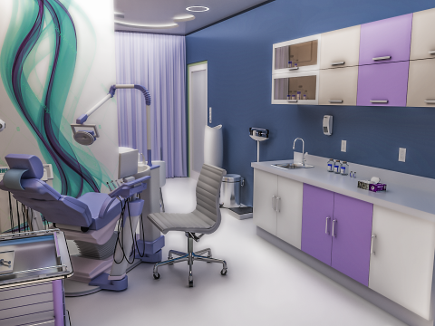 Hospital Interior - Clinics -Dental Clinic 3D Model