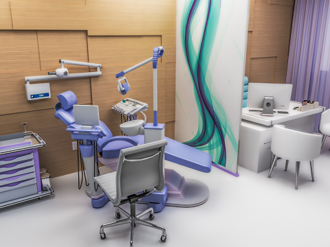 Hospital Interior - Clinics -Dental Clinic 3D Model