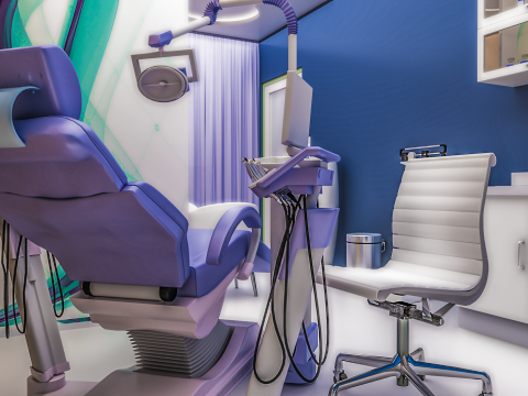 Hospital Interior - Clinics -Dental Clinic 3D Model