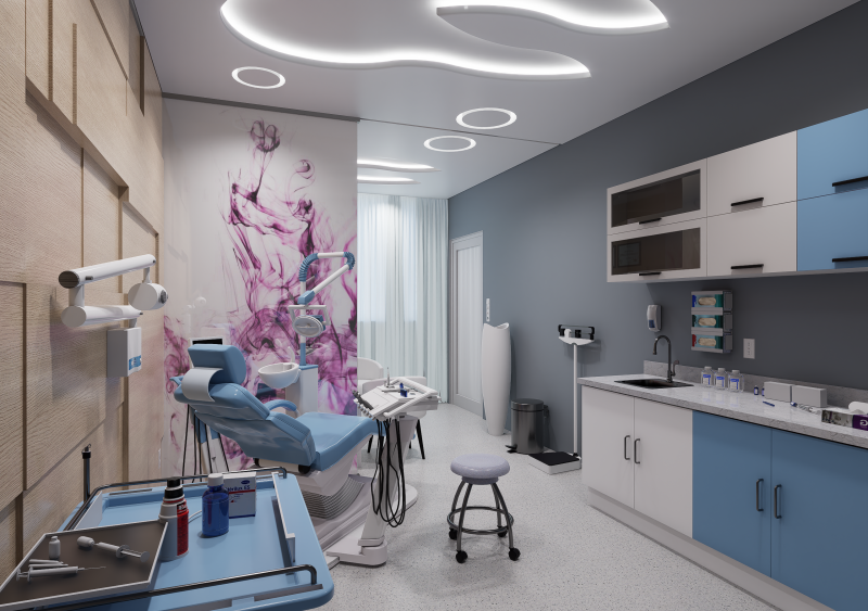Hospital Interior - Clinics -Dental Clinic 3D Model .c4d .max .obj .3ds .fbx .stl .blend