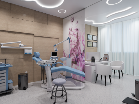 Hospital Interior - Clinics -Dental Clinic 3D Model