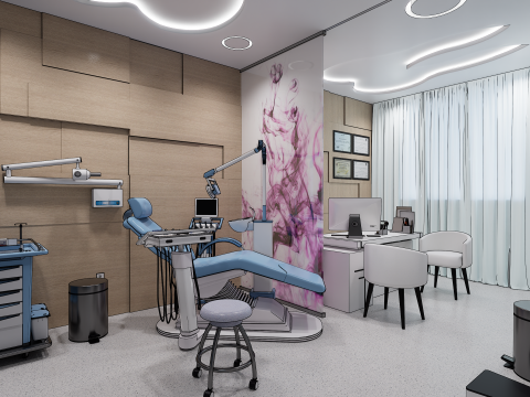 Hospital Interior - Clinics -Dental Clinic 3D Model