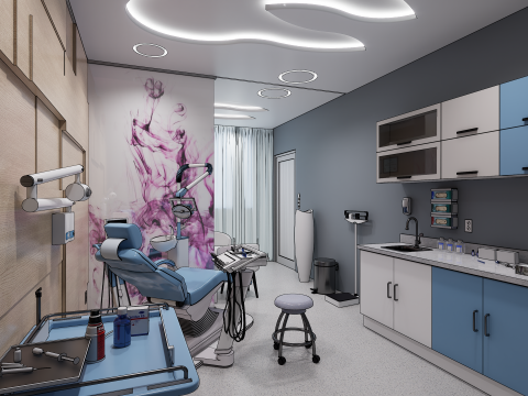 Hospital Interior - Clinics -Dental Clinic 3D Model