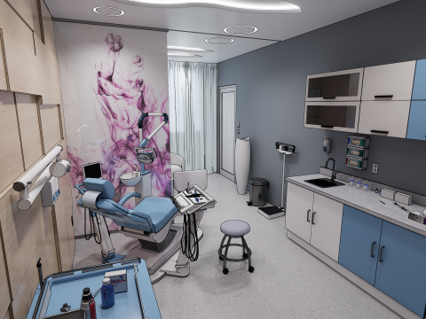 Hospital Interior - Clinics -Dental Clinic 3D Model