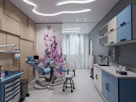Hospital Interior - Clinics -Dental Clinic 3D Model