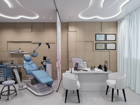 Hospital Interior - Clinics -Dental Clinic 3D Model