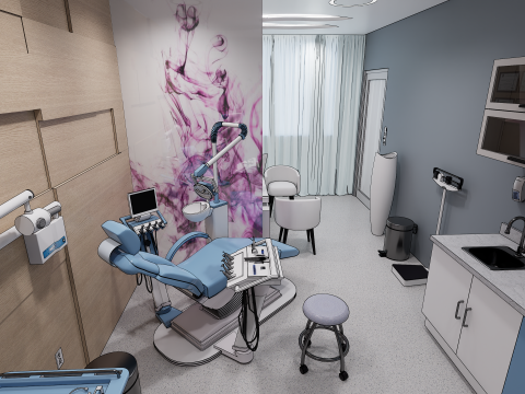 Hospital Interior - Clinics -Dental Clinic 3D Model