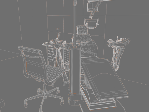 Hospital Interior - Clinics -Dental Clinic 3D Model
