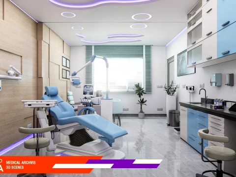 अस्पताल का इंटीरियर - क्लिनिक - डेंटल क्लिनिक 3D मॉडल