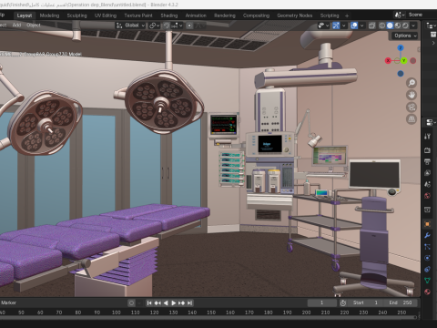 Hospital Interior - Surgical Department Modèle 3D