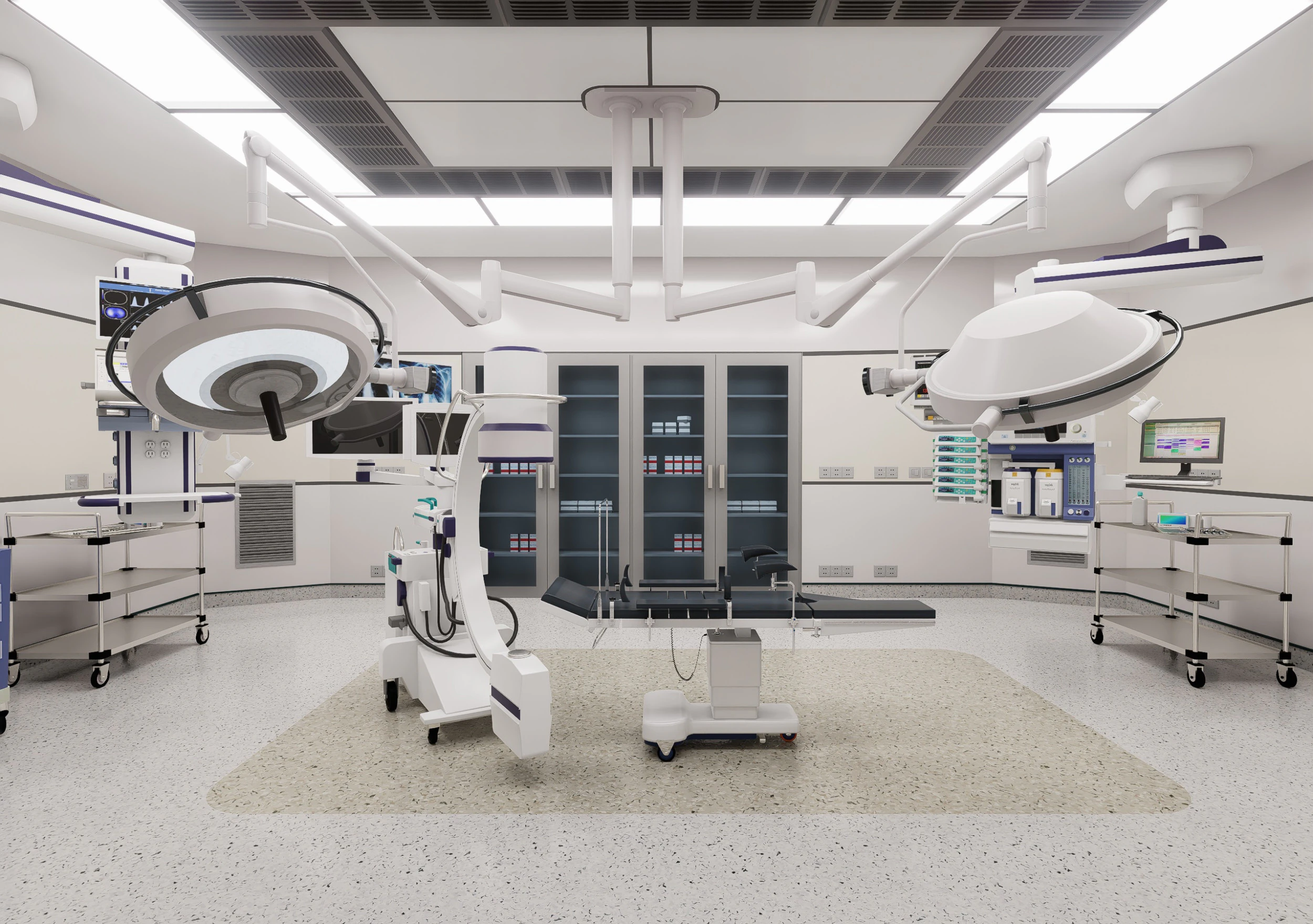 Hospital Interior - Operating Room 3D Model .c4d .max .obj .3ds .fbx .stl .blend 