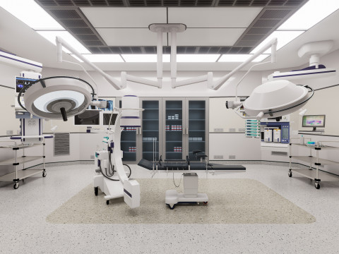 Hospital Interior - Operating Room Model 3D