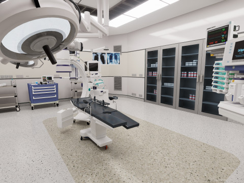 Hospital Interior - Operating Room Modello 3D