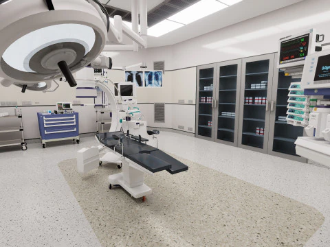 Hospital Interior - Operating Room 3D Model