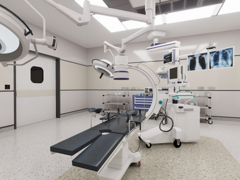 Hospital Interior - Operating Room Modello 3D