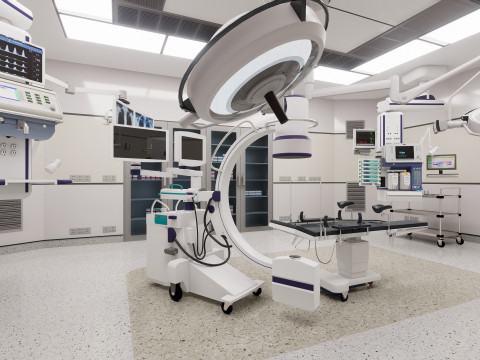 Hospital Interior - Operating Room Modello 3D