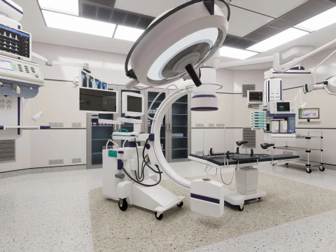 Hospital Interior - Operating Room 3D Model