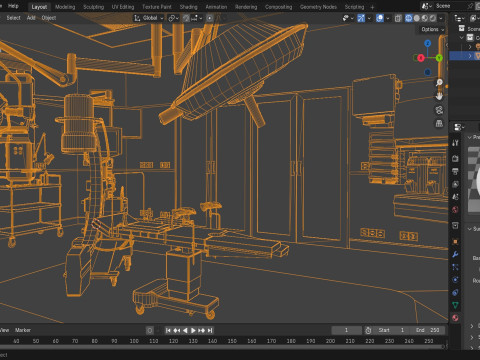 Hospital Interior - Operating Room Modello 3D