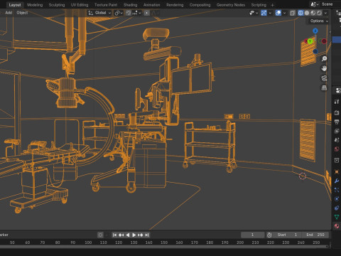 Hospital Interior - Operating Room Modello 3D