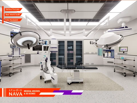Hospital Interior - Operating Room 3D Model