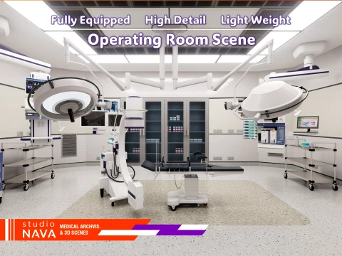 Hospital Interior - Operating Room 3D Model
