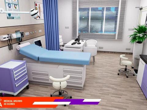 Sc&egrave;nes m&eacute;dicales-Sc&egrave;ne de clinique g&eacute;n&eacute;rale Modèle 3D