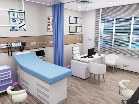 Medical scenes-General Clinic Scene 3D Model