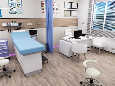 Medical scenes-General Clinic Scene 3D Model