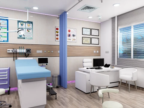 Medical scenes-General Clinic Scene 3D Model