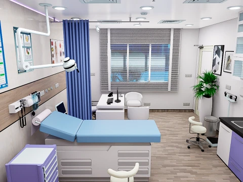 Medical scenes-General Clinic Scene 3D Model