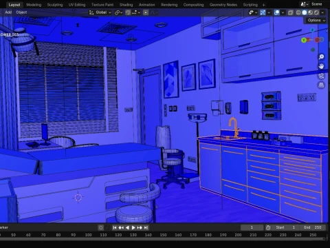 Medical scenes-General Clinic Scene 3D Model