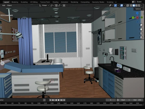 Medical scenes-General Clinic Scene 3D Model