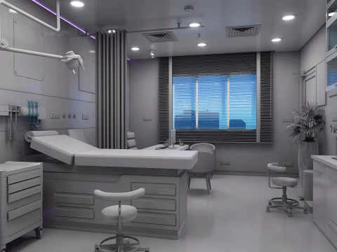 Medical scenes-General Clinic Scene 3D Model