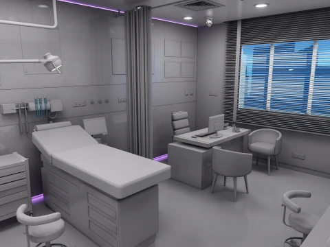 Medical scenes-General Clinic Scene 3D Model