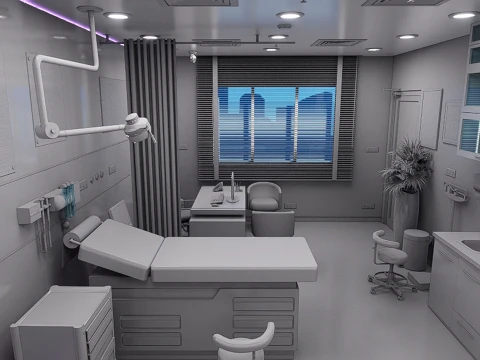 Medical scenes-General Clinic Scene 3D Model