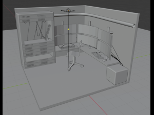 server room 3D 모델