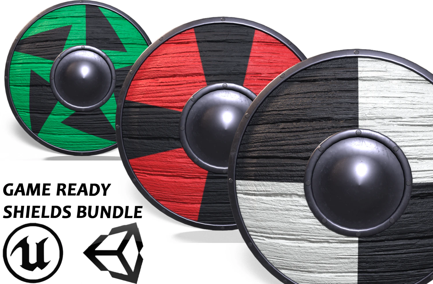 pacote de escudo viking Modelo 3D .c4d .max .obj .3ds .fbx .stl .blend 