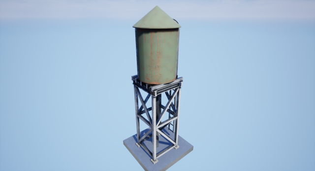 water tower 3Dモデル .c4d .max .obj .3ds .fbx .stl .blend 