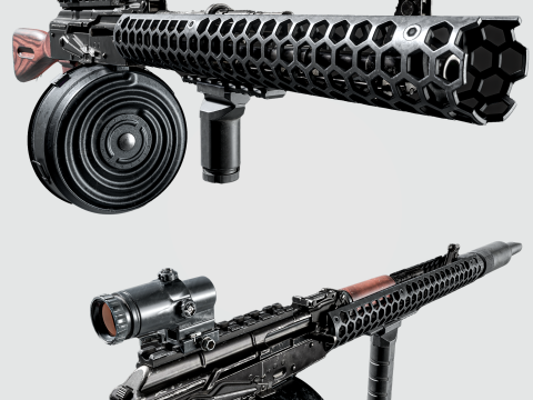 Military Game ready AK 74 Set 3D 모델