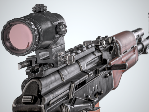 Military Game ready AK 74 Set 3D 모델