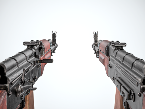 Military Game ready AK 74 Set 3D 모델