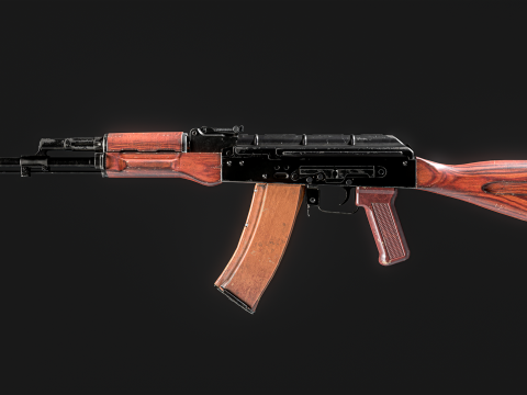 Military Game ready AK 74 Set 3D 모델