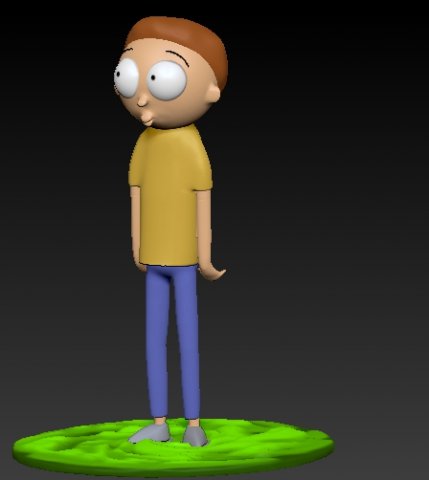 morty 3D Принт Модель .c4d .max .obj .3ds .fbx .stl .blend