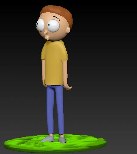 Морті 3D Принт Модель .c4d .max .obj .3ds .fbx .stl .blend 