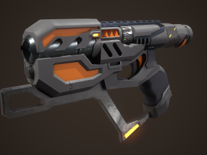 Sci-fi Plasma pistol Modèle 3D