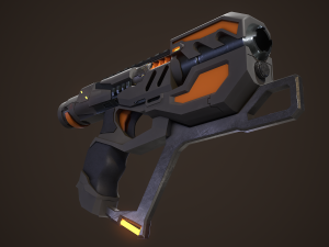 Sci-fi Plasma pistol Modelo 3D
