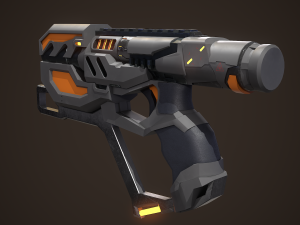 Sci-fi Plasma pistol Modelo 3D