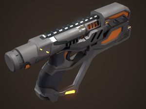 Sci-fi Plasma pistol Modelo 3D