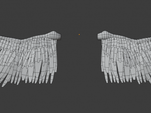 Angel Wings Add on - Rigged Model for character Rigs 3D Model